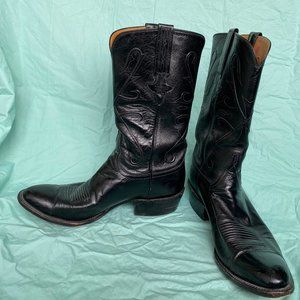 Lucchese Classics Black Hand Made Western Boots Size 10.5 D